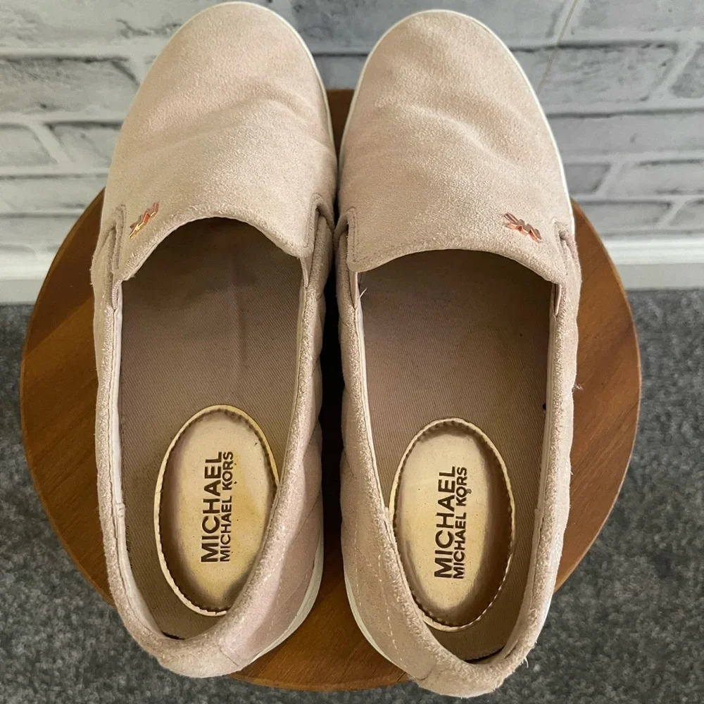 Women’s Michael Kors pink leather faux suede slip on loafer 7 - Picture 7 of 7